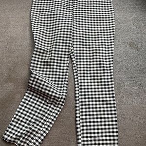 Theory black and white stretch pants size 12